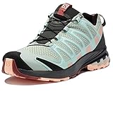 Salomon XA Pro 3D V8 GTX, Zapatillas Impermeables de Trail Running y Senderismo Mujer, Gris (Aqua Gray/Urban Chic/Tropical Peach), 36 EU