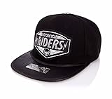 Xtress Exclusive Gorra negra de visera plana con el logo RIDERS. Unisex