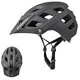 Exclusky Casco de Bicicleta de montaña, Casco Adulto IN-Mold 21 Agujeros con Visera extraíble Ajustable y Ligero para la protección de Seguridad del Ciclo,56/61cm (Gris)