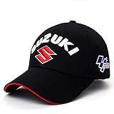 VIIMON Moto GP Gorra de béisbol de Motocicleta 3 D Bordado Suzuki Snapback Gorras F1 Racing Cap Deportes al Aire Libre Hombres Mujeres Sombreros (Color : Black)