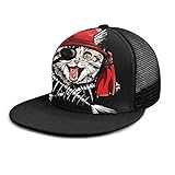 Gorra de béisbol Gato Pirata Cráneo Pez Crossbones Snapback Sombreros Unisex Trucker Sombrero Hip Hop Plaid Plana Ajustable Gorras De Béisbol Negro