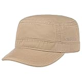 Stetson Gosper Army Urban Cap Mujer/Hombre - Gorra Militar de algodón - Gorra Militar con protección UV - Gorra Verano e Invierno - Gorra Beige Oscuro M (56-57 cm)