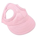 Hffheer Gorra de béisbol para Perros Mascota Ajustable Gorra Deportiva Gorra para Exteriores Gorra de béisbol con protección Solar Diseño de Visera Gorra Deportiva para Perros con Agujeros (M Rosa)