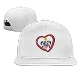 Jupsero Sombrero de Camionero para Adultos Moda Tortuga Marina Venezuela Corazón Ajustable Hip Hop Gorras de béisbol de ala Plana