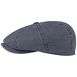 Stetson Gorra Newsboy Algodón Hatteras Mujer/Hombre - de Gorro Ivy con Visera Primavera/Verano - M (56-57 cm) Azul