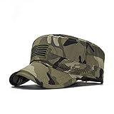 N/A Gorra de Beisbol Nuevo Camuflaje Sombrero De Copa Plana Sombrero De Abanico del Ejército Bordado Bandera Americana Moda Pesca Sombrero Moda Papi Sombreros Al por Mayor Camuflaje