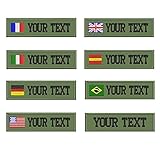 Custom Military Name Patch Embroidered,Name tag Personalized （Army green background）