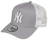 New Era York Yankees Frame Adjustable Trucker Cap Clean Grey/White - One-Size