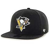 Gorra plana negra snapback de Pittsburgh Penguins NHL Captain de 47 Brand - Negro, one size snapback