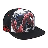 ARTESANIA CERDA Gorra Visera Plana de Spiderman, Negro (Negro Negro), M (Tamaño del Fabricante:56) para Niños