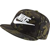 NIKE Futura True Gorra con Visera, Olive Flak/(White) (Camo), Talla única Unisex niños