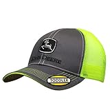 John Deere Toddler Kids Neon Mesh Back Cap-Charcoal-Os