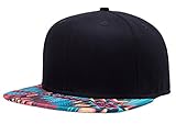 Aivtalk - Hip Hop Negro Sombrero Gorra de Béisbol Moda con Estampado Unisex Snapback Hat Cap para Hombres Mujeres