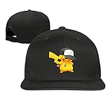 Pokemon Pikachu Gorras de béisbol Sombrero Gorra de béisbol de ala Plana Gorra de Hip-Hop Ajustable Unisex Baseball Cap