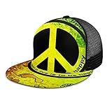 Gorra de béisbol Rasta Footprint bandera africana señal de paz Snapback plana Bill Hip Hop sombreros para camionero para hombres y mujeres negro