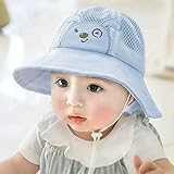 LIZHIQIANG Gorras Sombrero niño bebé Sombrero Verano bebé Sombrero niñas Pescador Hat Hat Hat Hombrillo Sunhat Malla Gorra Sombrero de Verano Sombrero de Cuenca (Color: D, Tamaño: 52cm)