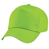 Gorra Beechfield Original, con 5 paneles Verde lime green Talla única