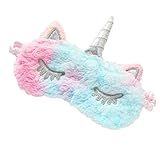 Unicornio del Sueño Eyemask Felpa con Los Ojos Vendados De Los Ojos De La Cubierta Visera para Dormir La Siesta Plano Recorrido Noche