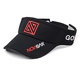 Nonbak Visera/Visor Unisex Talla única Muy Ligera Running, Deportes Outdoor, Aire Libre, Casual, (Negra/Roja)