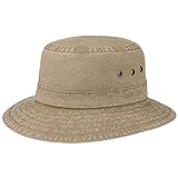Stetson Sombrero Pescador Reston Mujer/Hombre - de Viaje Verano Primavera/Verano - L (58-59 cm) marrón