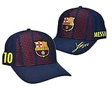 Gorra adulto FC. Barcelona Player Messi-18 – Producto con Licencia – 100% Acrilico – Talla adulto L/XL ajustable