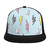 KINGAM Gorras de béisbol unisex con visera plana y diseño de Toucans y frase ornamental Aloha, unisex, con visera de sol, estilo hip-hop y danza callejera, ajustable, color azul