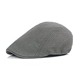 HOUJHUS Casquillo de la Boina Lana de otoño Gorro de algodón y Lino de Las señoras de los Hombres Color sólido Moda Clásico Retro Visera Exterior (Color : Verde, Size : 56-58cm)