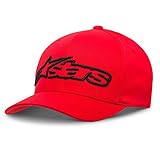 Alpinestars Blaze Flexfit Hat Gorra de béisbol, Negro Rojo, S/M para Hombre