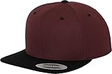 Flex fit - Gorra de béisbol - para hombre, Multicolor (Maroon/Blk), Talla única