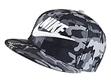 NIKE Niños Futura True Gorra de béisbol, Infantil, 614590-015, Black/(White) (Camo), Talla única