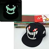 Gorra Fluorescente Masculina y Femenina Pareja Hip Hop Hat Hip-Hop Hat Luminosa Gorra Plana a lo Largo de Baseball Hat Monster Ajustable