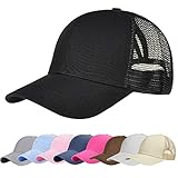 UMIPUBO Sombreros Gorra de Malla s Adjustable al Aire Libre Cap clásico Algodón Casual Sombrero Gorras de Béisbol para Hombre Mujer (Negro)