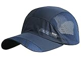 AIEOE - Gorro Casual de Deporte Verano para Hombre Gorra para Sol de Malla Transpirable para Playa Sombrero Delgado de Moda para Baloncesto Fútbol Correr - Azul Oscuro