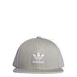 adidas AC Cap tre Flat Gorra, Unisex bebé, grpumg/Blanco, 12/16 años