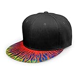 Gorra de béisbol Estilo Hippie, Bandera de Estados Unidos, Gorras de béisbol, Unisex, con Visera Plana, Sombrero de Hip Hop, Color Negro