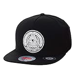 WITHMOONS Gorras de béisbol Gorra de Trucker Sombrero de Snapback Hat Illuminati Patch Hip Hop Baseball Cap AL2344 (Black)