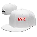 LIU888888 UFC Red Logo Unisex Cool Snapback Hat Vintage White,Sombreros y Gorras