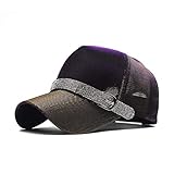 Gorras de béisbol La Nueva Sección Diamond Bar Decoración Hot Diamond Net Cap Gradient Color Street Dance Hip Hop Gorra De Béisbol Estilo Ajustable2