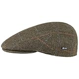 Lipodo Gorra Estampado a Cuadros - Gorra con Lana Forrada - Made in Italy - Tallas 49-61 cm - Gorra de Hombre con Pico - Gorra otoño/Invierno Verde Oliva 57 cm