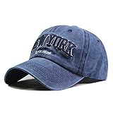 Gorra de béisbol con Aplique Bordado de algodón Revestido Lavado Gorra de béisbol con Letras de Nueva York para Hombres y Mujeres sombrilla al Aire Libre