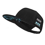 Sombrero con Altavoz Bluetooth Ajustable Bluetooth Sombrero inalámbrico Smart Speaker Cap para Deportes al Aire Libre Gorra de béisbol Hombres/Mujeres/niños/niñas (Black)