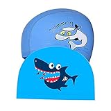 Lazz1on Gorros de Natación Impermeable, Gorro de Baño para Niños Niña para el Cuidado del Cabello y de la Protección Auditiva