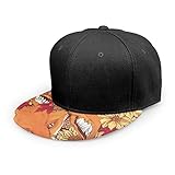 Inaayayi gorra de béisbol otoño Fox Bloom camionero sombrero cuadros planos gorra de béisbol para hombres mujeres ajustable Strapback negro