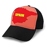 6 Clásico 100% algodón Gorras de Sombrero Gorra de béisbol de Moda Unisex Sombrero de Hip Hop Ajustable Bandera de españa en un Sombreros Unisex Planos