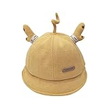 H.eternal(TM) Gorro de Invierno para bebé con diseño de Cuernos de Dibujos Animados Amarillo Amarillo M