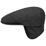 Stetson Gorra Kent de Loden Hombre - Made in Germany Gorras Planas Gorro Ivy Beanie Lana con Visera, Orejeras, Forro, Forro otoño/Invierno - 59 cm Antracita