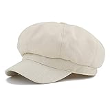 Gisdanchz Sombrero Octogonal Boinas Gorras De Mujer Verano Sombrero De Vendedor De Periódicos Moda Casual Ajustable Deporte Vintage Gorras Visera Plana Baratas Boina Lana Newsboy Hat