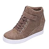 YWLINK Zapatos De CuñA De Las Mujeres Calzado Casual De Invierno Zapatillas De Deporte Antideslizantes Incremento Dentro De La CuñA Botas Desnudas Botines Zapatos De Fiesta Gran TamañO