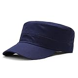 Ambysun Unisex Clasico Sombrero de Militares Gorra de Béisbol de algodón Sombrero de Visera Hombres Sombrero de Sol (Azul)