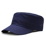 Ambysun Unisex Clasico Sombrero de Militares Gorra de Béisbol de algodón Sombrero de Visera Hombres Sombrero de Sol (Azul)